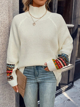 LUNE Sueter Con Estampado Geometrico De Manga Raglan