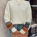 LUNE Sueter Con Estampado Geometrico De Manga Raglan