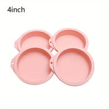 4 piezas de moldes de silicona para pasteles para horno y freidora de aire - Moldes para hornear redondos versátiles para pasteles en capas, pan, tostadas - Antiadherentes, multitamaño (10,16 cm, 15,24 cm, 20,32 cm) - Gadgets y accesorios de cocina durad