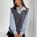 EZwear Chaleco Tipo Sueter Con Dobladillo Con Flecos Para Mujer