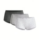 Leisure Bragas Tipo Boyshorts Con Banda Con Estampado De Letras Para Mujer