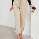 Pantalones Casuales Decorados Con Botones