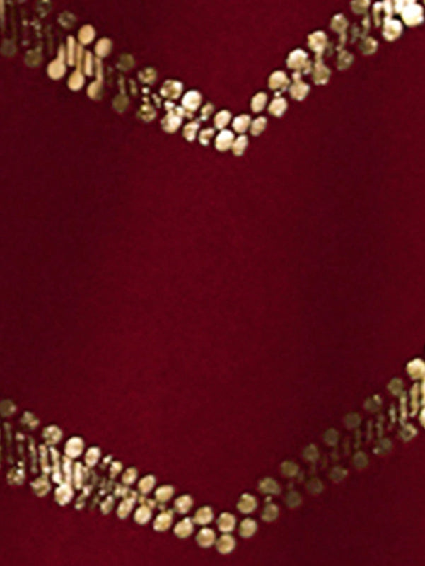 Clasi Camisa Halter Con Cuello A Rayas Y Detalle Metalizado Dorado Para Mujer