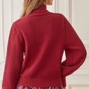 Frenchy Sueter Con Manga Farol De Color Liso Y Cuello Alto Para El Dia De San Valentin