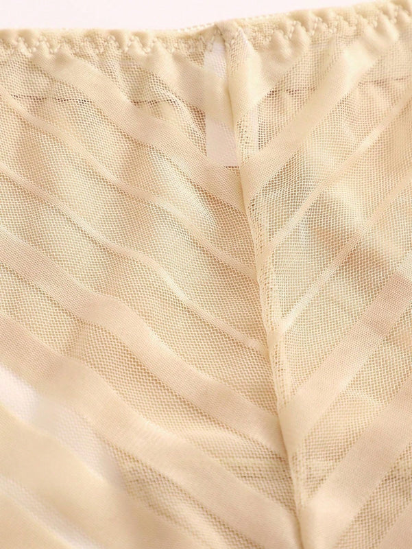 3 Piezas Bragas De Encaje Sin Costuras Para Mujer Con Diseno Sencillo Y Comodo