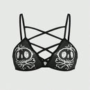ROMWE Goth Sujetador Impreso Con Calaveras Y Estrellas