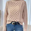 Frenchy Sueter Tipo Jersey De Cuello Alto De Punto Ahuecado