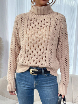 Frenchy Sueter Tipo Jersey De Cuello Alto De Punto Ahuecado