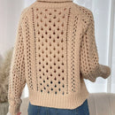 Frenchy Sueter Tipo Jersey De Cuello Alto De Punto Ahuecado