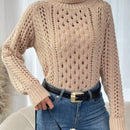 Frenchy Sueter Tipo Jersey De Cuello Alto De Punto Ahuecado