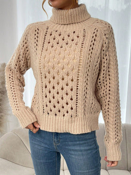 Frenchy Sueter Tipo Jersey De Cuello Alto De Punto Ahuecado