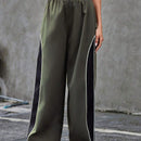 Essnce Pantalones De Cintura Con Cordon De Contraste De Color Con Dobladillo Enrollado