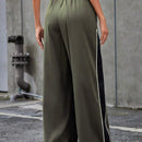 Essnce Pantalones De Cintura Con Cordon De Contraste De Color Con Dobladillo Enrollado