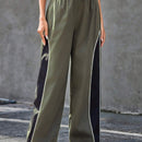 Essnce Pantalones De Cintura Con Cordon De Contraste De Color Con Dobladillo Enrollado