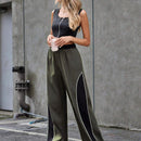 Essnce Pantalones De Cintura Con Cordon De Contraste De Color Con Dobladillo Enrollado