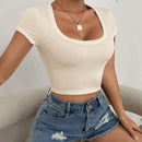 EZwear Camiseta De Manga Corta Para Mujer