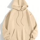 Ezwear sudadera con capucha y forro termico con cordon y bolsillo canguro con grafico de eslogan