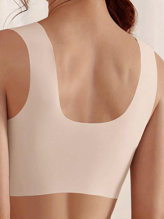 Sujetador Camisola Sin Espalda De Encaje Sin Costuras Para Mujer, Push Up, De Apoyo, Sujetador Deportivo, Lenceria Sexy