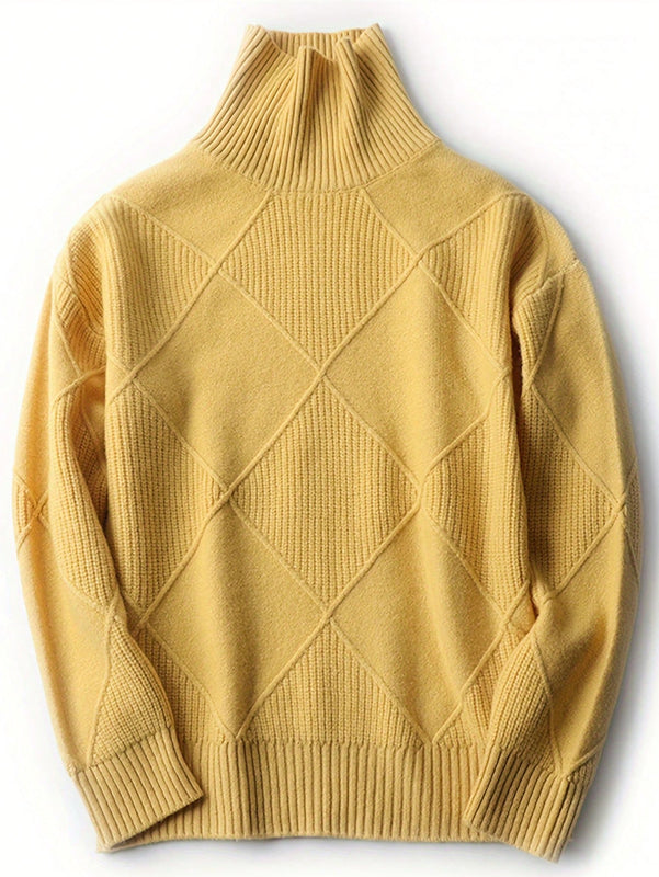 Jersey De Cuello Alto Y Hombros Caidos En Un Solo Color