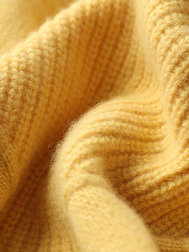 Jersey De Cuello Alto Y Hombros Caidos En Un Solo Color