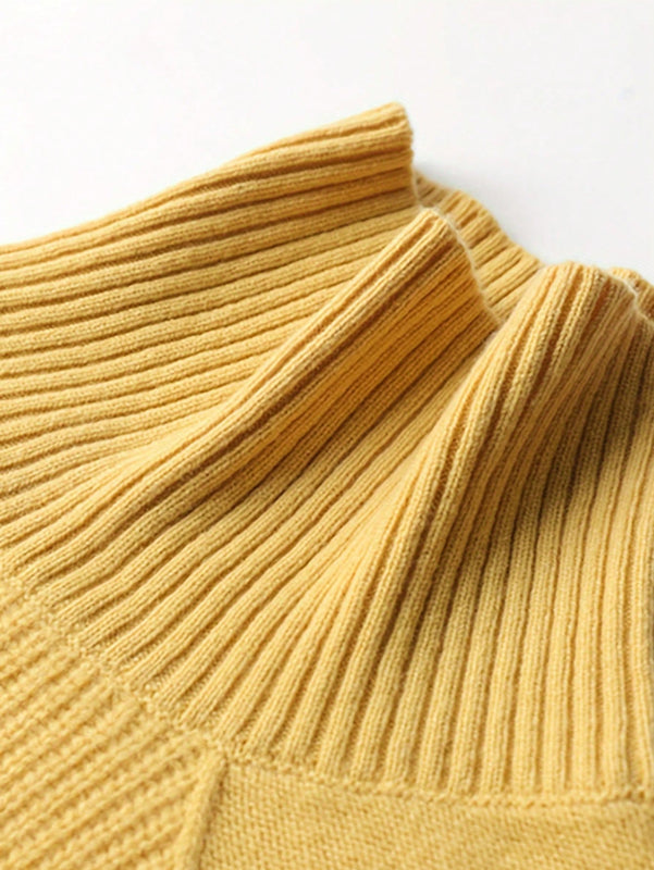 Jersey De Cuello Alto Y Hombros Caidos En Un Solo Color