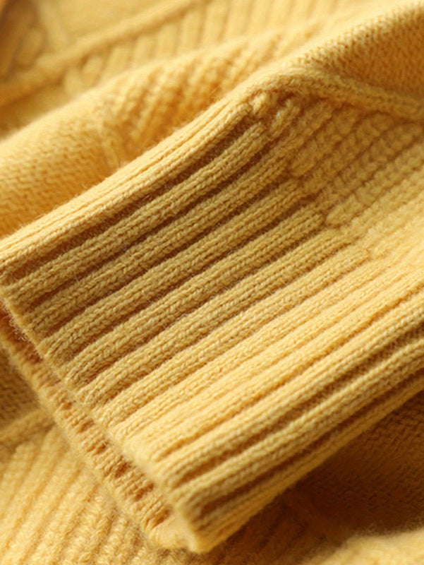 Jersey De Cuello Alto Y Hombros Caidos En Un Solo Color