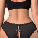 Panties Triangulares Con Encaje Ahuecado