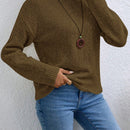 Essnce Sueter De Cuello Alto Para Mujer Con Hombros Caidos Y Manga Larga