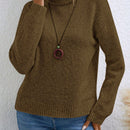 Essnce Sueter De Cuello Alto Para Mujer Con Hombros Caidos Y Manga Larga