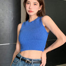 DAZY Chaleco De Sueter Con Cuello Redondo Para Mujer