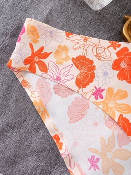 Panties De Triangulo Sin Costuras Con Diseno De Flores Para Mujer