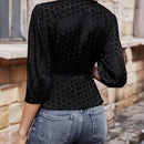 Clasi Camisa Envolvente Con Cinturon Para Mujer