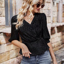 Clasi Camisa Envolvente Con Cinturon Para Mujer