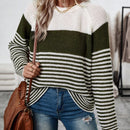 LUNE Sueter De Manga Raglan A Rayas Para Mujer