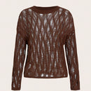 ICON Sueter Agujereado De Cuello Redondo