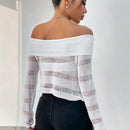 EZwear Jersey De Ocio Con Hombros Descubiertos Agujereados
