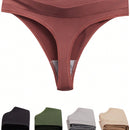 10 piezas de ropa interior de mujer sexy con 5 colores, ropa interior comoda de cintura baja de color solido con tanga en forma de g suave y transpirable para mujer, lenceria femenina de tentacion intima