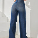 Jeans Desgastados De Pierna Recta