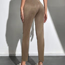 Tall Pantalon Con Cintura Alta En Un Solo Color Con Detalles De Costura