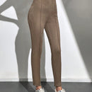 Tall Pantalon Con Cintura Alta En Un Solo Color Con Detalles De Costura