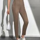 Tall Pantalon Con Cintura Alta En Un Solo Color Con Detalles De Costura