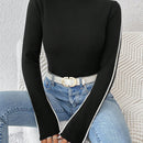 Modely Sueter De Cuello Alto Y Mangas Largas Para Mujer