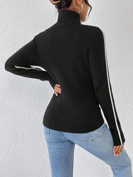 Modely Sueter De Cuello Alto Y Mangas Largas Para Mujer