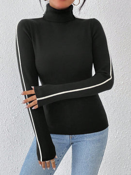 Modely Sueter De Cuello Alto Y Mangas Largas Para Mujer