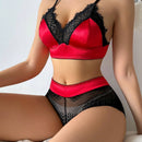 Conjunto De Lenceria Con Sujetador Y Ropa Interior Inalambricos Y Encaje