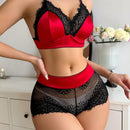 Conjunto De Lenceria Con Sujetador Y Ropa Interior Inalambricos Y Encaje