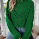 Essnce Sueter De Hombros Caidos Con Cuello Alto De Color Liso