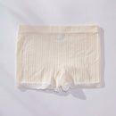 Panties Cortos Para Nino De Color Solido Sin Costuras Con Encaje