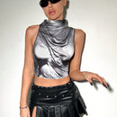 Chaleco Con Cuello Alto Para Mujer