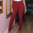 Pantalones ajustados solidos para mujer